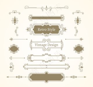 复古花纹与标签