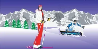 滑雪人物图片