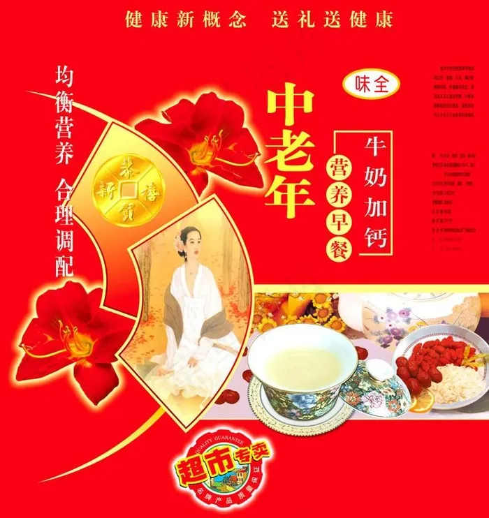 中老年营养早餐图片psd模版下载