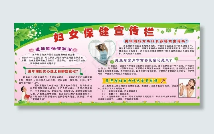 妇女保健宣传栏cdr矢量模版下载