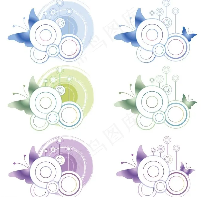 手绘花纹psd模版下载