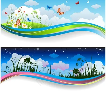 绿野鲜花蝴蝶 春天背景图片