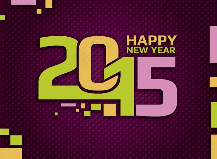 创意2015新年贺卡矢量素材ai矢量模版下载