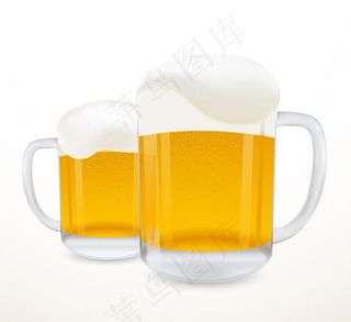 泡沫啤酒矢量素材下载