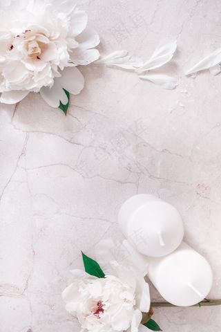 简约小清新文艺风插花静物摆拍背景