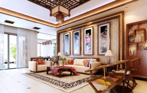 中式客厅效果图