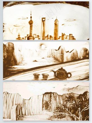 生活艺术沙画大气背景