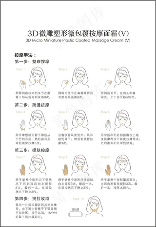 3D微雕塑形微包覆按摩面霜使用步骤
