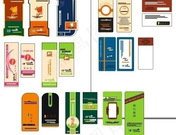 t恤吊牌图片cdr矢量模版下载