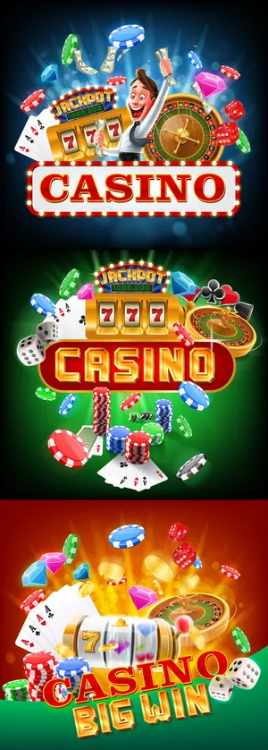 炫彩创意赌场广告海报设计矢量素材