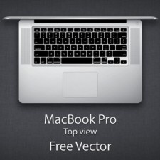 MacBook Pro（俯视图）ai矢量模版下载