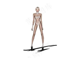 时尚内衣内裤套装设计图