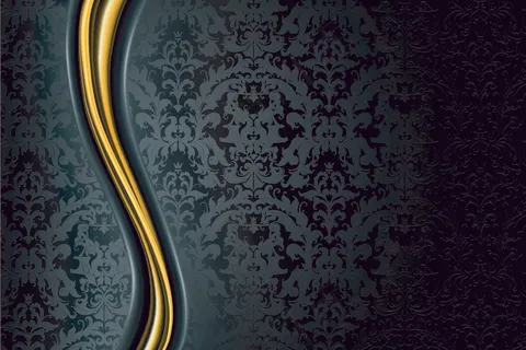 典雅同心圆纹样背景矢量素材