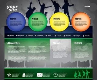 动态网站模板03矢量的趋势