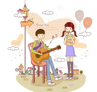 给女生弹吉他的男生图片