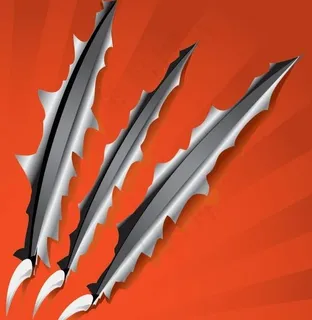 爪子抓伤纸张矢量素材