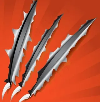 爪子抓伤纸张矢量素材