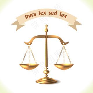 精美法律天平背景矢量素材