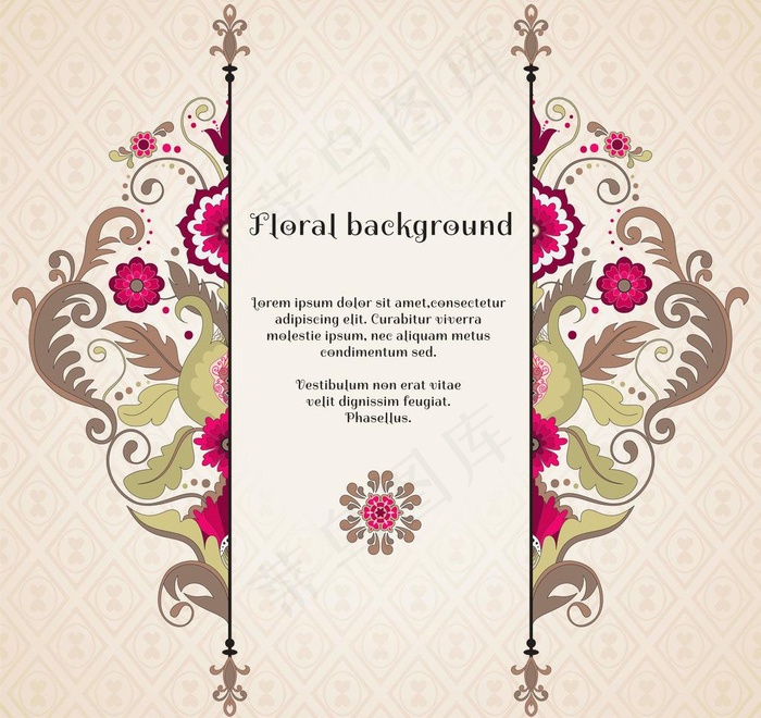 欧式花纹背景图片