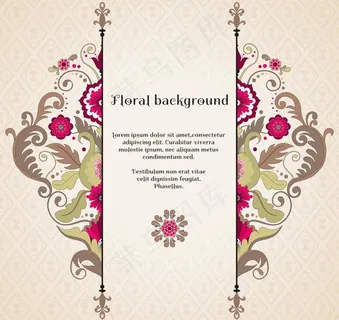 欧式花纹背景图片