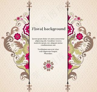 欧式花纹背景图片