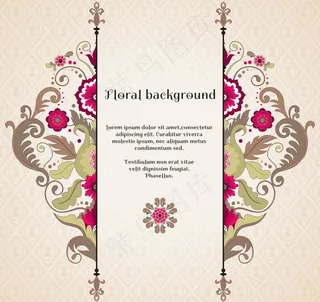 欧式花纹背景图片