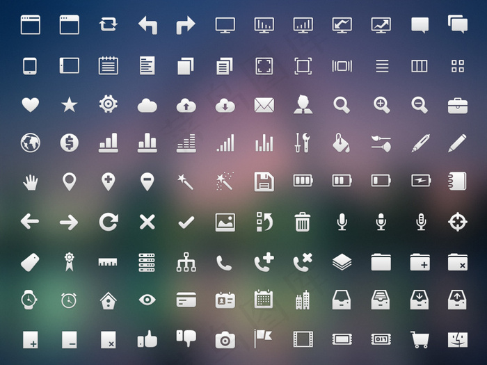 银色金属质感电脑搜索地址图标设计