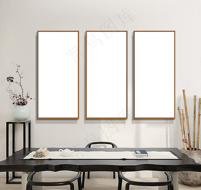 大厅客厅卧室背景墙墙壁壁纸场景样机