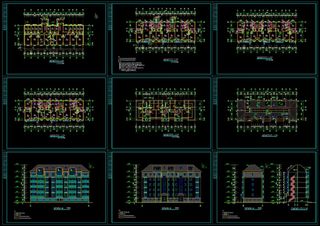 六层住宅cad小建筑