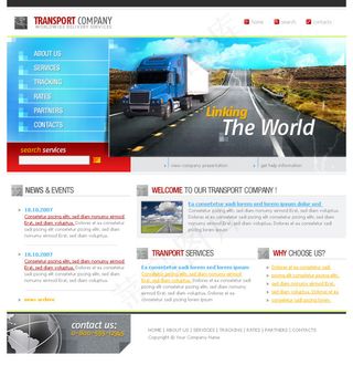 运输公司企业psd模板