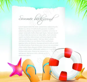 夏天主题矢量素材图片