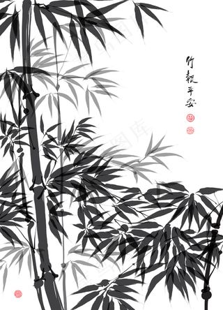 翻译：健康向量竹画