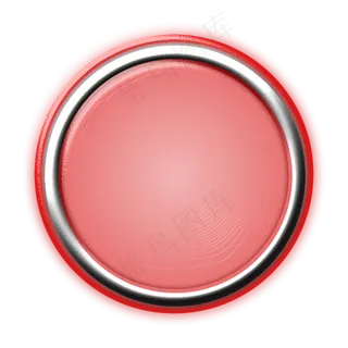 红色按钮内部的光和发光的挡板