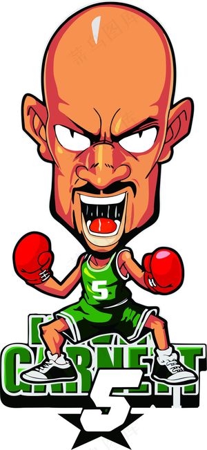 加内特 Q版 球星 球服 T恤 印...