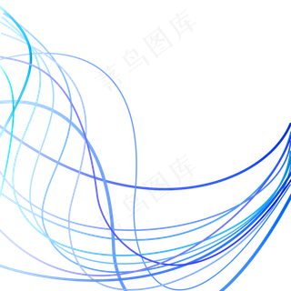 矢量蓝色动感线素材,免抠元素