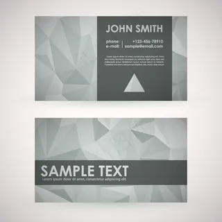 多面体装饰名片矢量素材