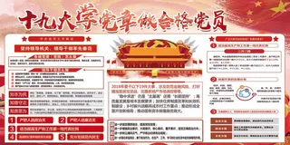 贯彻十九大党员宣传展板设计