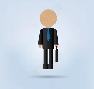 站的的白领图片