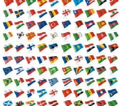 国家和地区的国旗矢量