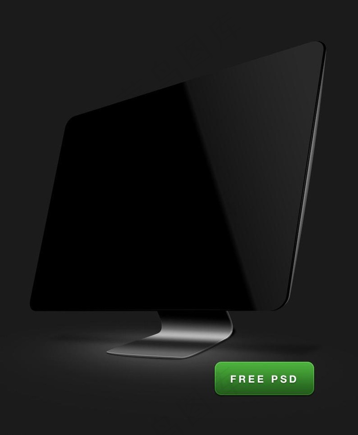 苹果 imac 电脑图片psd模版下载