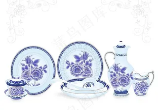 青花瓷 花片（通道分层）