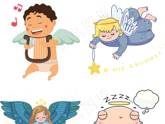 各种天使婴儿免抠png透明图层素材