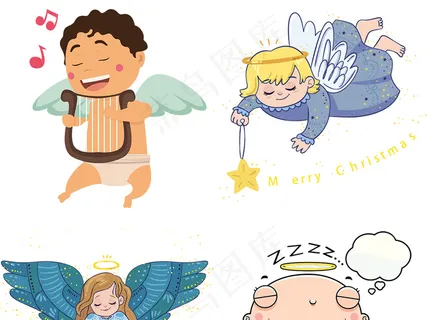 各种天使婴儿免抠png透明图层素材