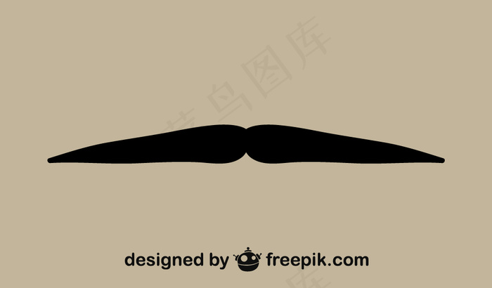 先生的胡子简约图标的复古风格