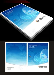 蓝色科技地球封面设计