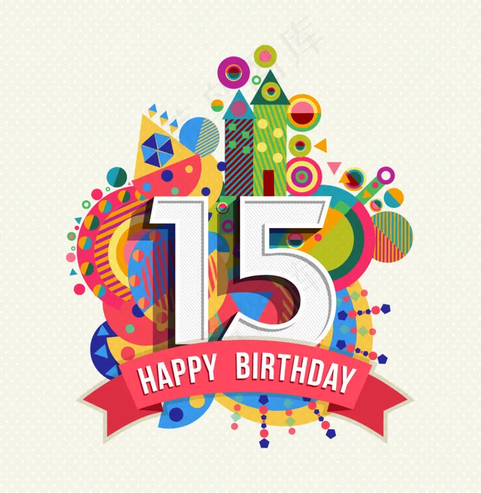 15字体字样周年数字素材eps,ai矢量模版下载