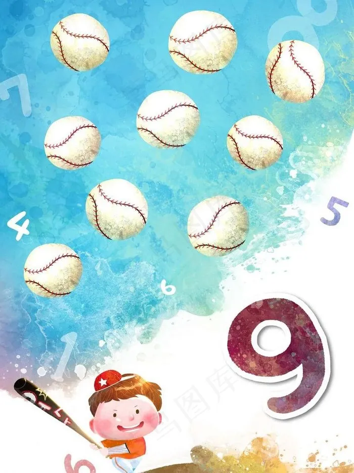 小孩打棒球图片(3508X4961(DPI:300))psd模版下载