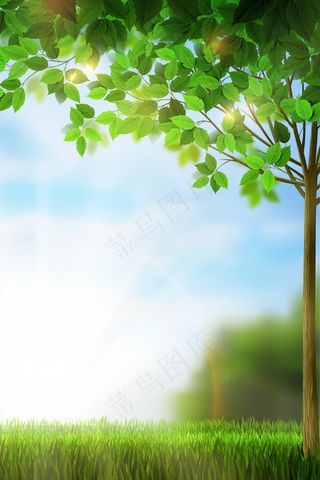 矢量绿色树叶背景