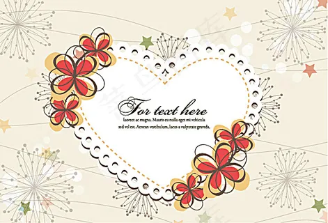 线条背景与卡通花朵 线条背景与卡通花朵