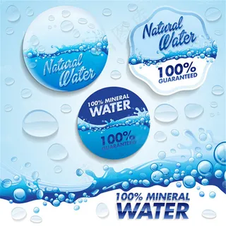 蓝色水标签